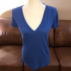 J.Crew Vintage V-neck T-shirt | Blue | XS